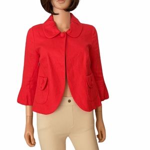 J. Crew all linen jacket w bell cuffs